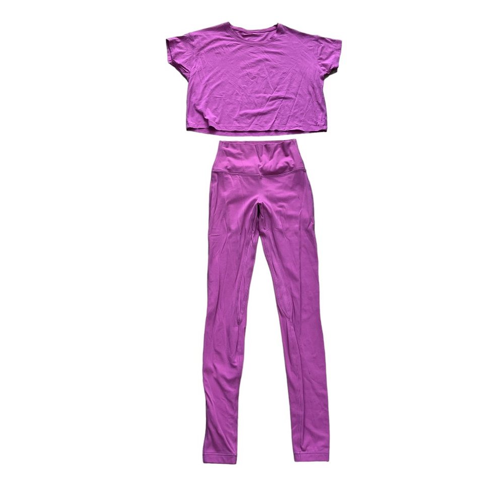 Bundle of Lululemon Top & Leggings Pink Size 4